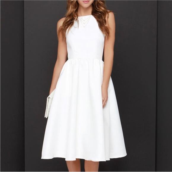 Lulu's Dresses & Skirts - Lulus Lead A Charm Ivory High Neck Dress Size S Small